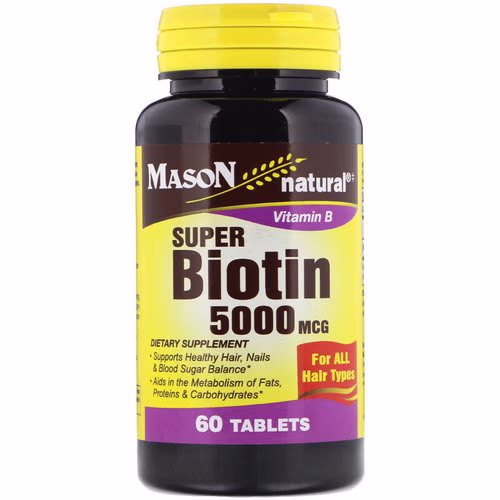 Mason Natural, Super Biotin, 5000 mcg, 60 Tablets Review Mason Natural, Super Biotin, 5000 mcg, 60 Tablets Review