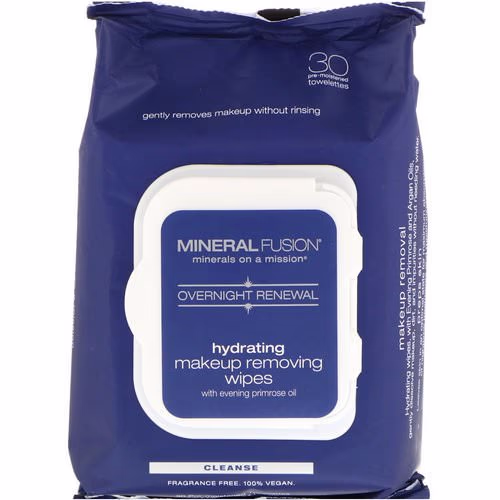 Mineral Fusion, Overnight Renewal, Hydrating Makeup Removing Wipes, 30 Towelettes Review
