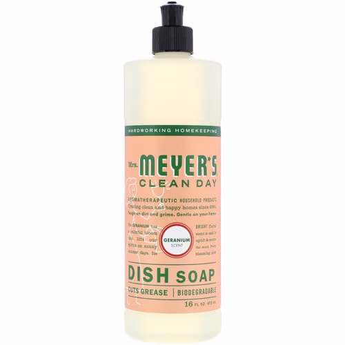 Mrs. Meyers Clean Day, Dish Soap, Geranium Scent, 16 fl oz (473 ml) Review