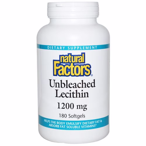 Natural Factors, Unbleached Lecithin, 1200 mg, 180 Softgels Review Natural Factors, Unbleached Lecithin, 1200 mg, 180 Softgels Review