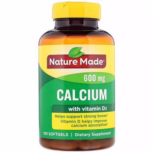 Nature Made, Calcium with Vitamin D3, 600 mg, 100 Softgels Review Nature Made, Calcium with Vitamin D3, 600 mg, 100 Softgels Review