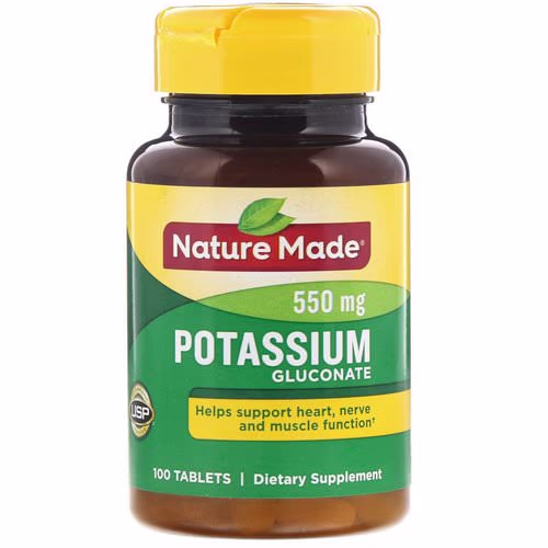 Nature Made, Potassium Gluconate, 550 mg, 100 Tablets Review Nature Made, Potassium Gluconate, 550 mg, 100 Tablets Review