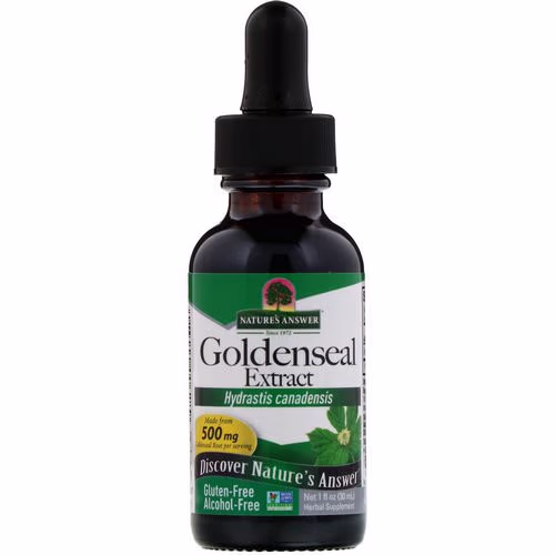 Nature's Answer, Goldenseal Extract, Alcohol Free, 500 mg, 1 fl oz (30 ml) Review Nature's Answer, Goldenseal Extract, Alcohol Free, 500 mg, 1 fl oz (30 ml) Review