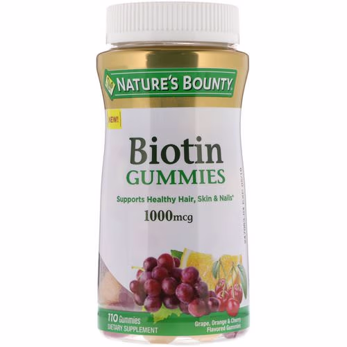 Nature's Bounty, Biotin Gummies, Grape, Orange & Cherry Flavored, 1000 mcg, 110 Gummies Review Nature's Bounty, Biotin Gummies, Grape, Orange & Cherry Flavored, 1000 mcg, 110 Gummies Review