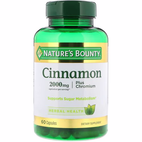 Nature's Bounty, Cinnamon, Plus Chromium, 2000 mg, 60 Capsules Review Nature's Bounty, Cinnamon, Plus Chromium, 2000 mg, 60 Capsules Review