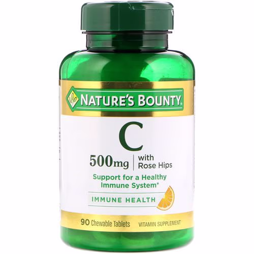 Nature's Bounty, Vitamin C with Rose Hips, Natural Orange Flavor, 500 mg, 90 Chewable Tablets Review Nature's Bounty, Vitamin C with Rose Hips, Natural Orange Flavor, 500 mg, 90 Chewable Tablets Review