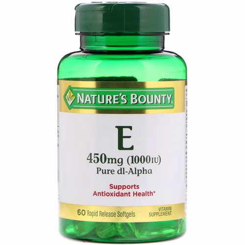 Nature's Bounty, Vitamin E, Pure Dl-Alpha, 450 mg (1000 IU), 60 Rapid Release Softgels Review Nature's Bounty, Vitamin E, Pure Dl-Alpha, 450 mg (1000 IU), 60 Rapid Release Softgels Review