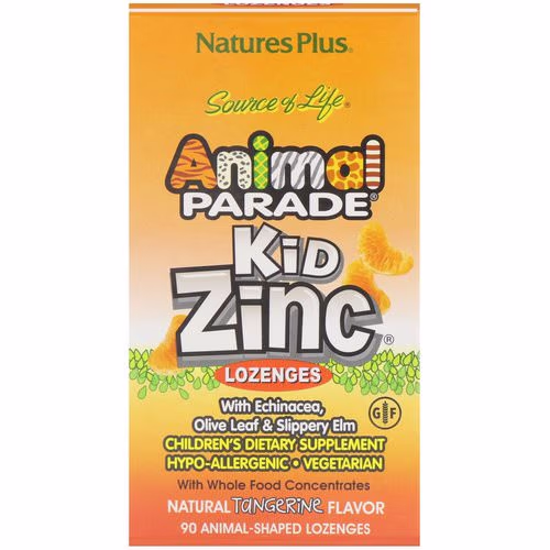 Nature's Plus, Source of Life, Animal Parade, Kid Zinc Lozenges, Natural Tangerine Flavor, 90 Animal-Shaped Lozenges Review