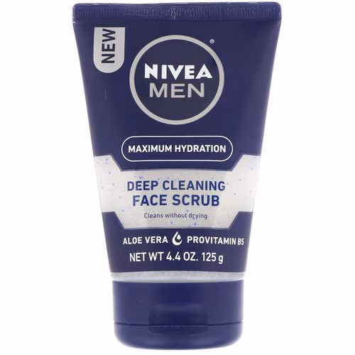 Nivea, Men, Deep Cleaning Face Scrub, Maximum Hydration, 4.4 oz (125 g) Review Nivea, Men, Deep Cleaning Face Scrub, Maximum Hydration, 4.4 oz (125 g) Review