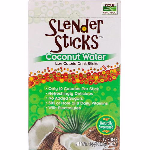 Now Foods, Real Food, Slender Sticks Coconut Water, 12 Sticks, 4 g Each Review Now Foods, Real Food, Slender Sticks Coconut Water, 12 Sticks, 4 g Each Review