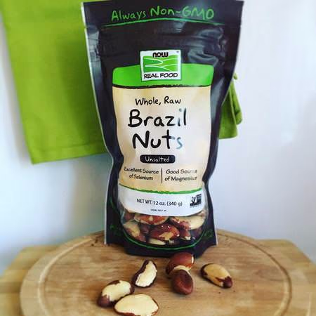 Now Foods, Real Food, Whole, Raw Brazil Nuts, Unsalted, 12 oz (340 g)