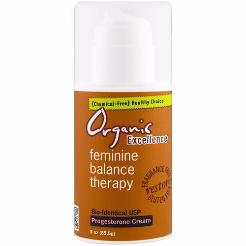 Organic Excellence, Feminine Balance Therapy, Progesterone Cream, Fragrance Free, 3 oz (85.5 g) Review