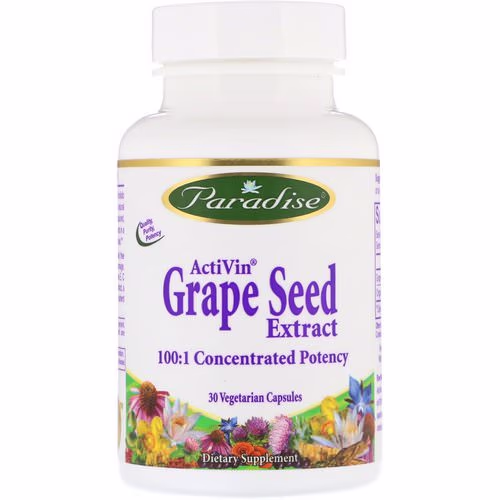 Paradise Herbs, ActiVin, Grape Seed Extract, 30 Vegetarian Capsules Review