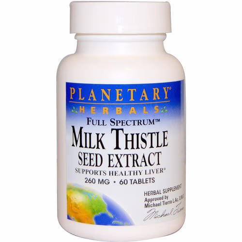 Planetary Herbals, Milk Thistle Seed Extract, Full Spectrum, 260 mg, 60 Tablets Review Planetary Herbals, Milk Thistle Seed Extract, Full Spectrum, 260 mg, 60 Tablets Review