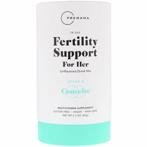 Premama, Fertility Support for Her, Unflavored Drink Mix, 28 Packets, 2.2 oz (62 g) Review