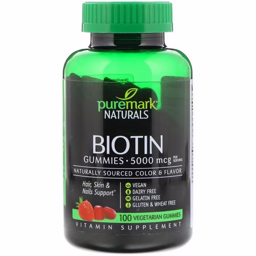 PureMark Naturals, Biotin, 5000 mcg, 100 Vegetarian Gummies Review PureMark Naturals, Biotin, 5000 mcg, 100 Vegetarian Gummies Review