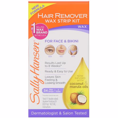 Sally Hansen, Hair Remover Wax Strip Kit, 34 Wax Strips + Finishing Oil Review Sally Hansen, Hair Remover Wax Strip Kit, 34 Wax Strips + Finishing Oil Review