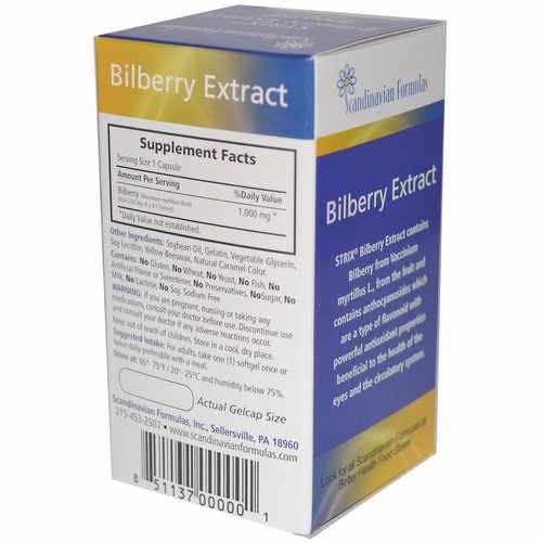 Scandinavian Formulas, Strix, Bilberry Extract, 60 Gelcaps Review