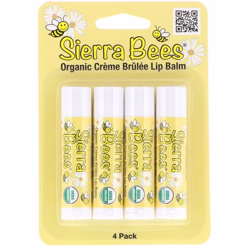 Sierra Bees, Organic Lip Balms, Creme Brulee, 4 Pack, .15 oz (4.25 g) Each Review Sierra Bees, Organic Lip Balms, Creme Brulee, 4 Pack, .15 oz (4.25 g) Each Review