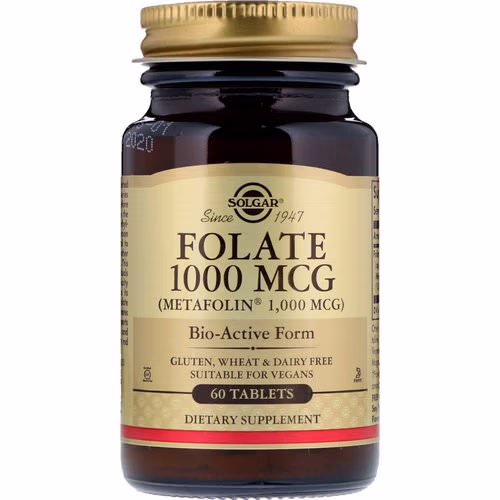 Solgar, Folate as Metafolin, 1,000 mcg, 60 Tablets Review