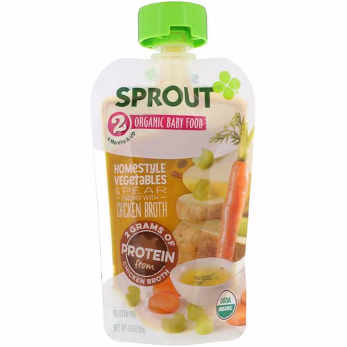 Sprout Organic, Baby Food, Stage 2, Homestyle Vegetables & Pear, 3.5 oz (99 g) Review Sprout Organic, Baby Food, Stage 2, Homestyle Vegetables & Pear, 3.5 oz (99 g) Review