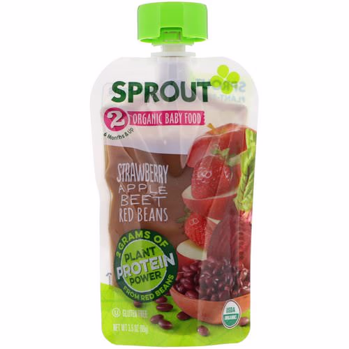 Sprout Organic, Baby Food, Stage 2, Strawberry, Apple, Beet, Red Beans, 3.5 oz (99 g) Review Sprout Organic, Baby Food, Stage 2, Strawberry, Apple, Beet, Red Beans, 3.5 oz (99 g) Review