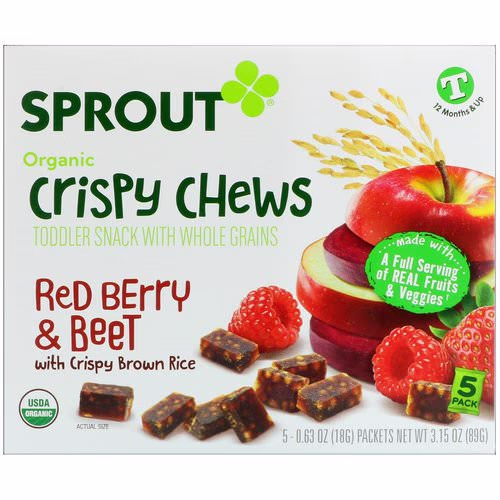 Sprout Organic, Crispy Chews, Red Berry & Beet, 5 Packets, 0.63 oz (18 g) Each Review Sprout Organic, Crispy Chews, Red Berry & Beet, 5 Packets, 0.63 oz (18 g) Each Review