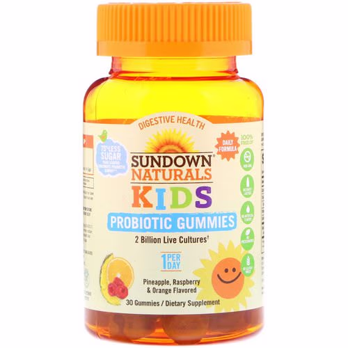 Sundown Naturals Kids, Kids Probiotic Gummies, Pineapple, Raspberry & Orange Flavored, 30 Gummies Review Sundown Naturals Kids, Kids Probiotic Gummies, Pineapple, Raspberry & Orange Flavored, 30 Gummies Review