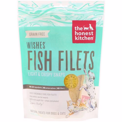 The Honest Kitchen, Wishes Fish Filets, Light & Crispy Snaps, For Dogs and Cats, 3 oz (85 g) Review The Honest Kitchen, Wishes Fish Filets, Light & Crispy Snaps, For Dogs and Cats, 3 oz (85 g) Review