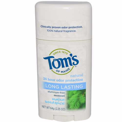 Tom's of Maine, Natural Long Lasting Deodorant, Aluminum-Free, Maine Woodspice, 2.25 oz (64 g) Review Tom's of Maine, Natural Long Lasting Deodorant, Aluminum-Free, Maine Woodspice, 2.25 oz (64 g) Review