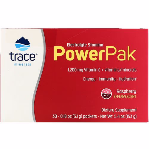 Trace Minerals Research, Electrolyte Stamina PowerPak, Raspberry, 30 Packets, 0.18 oz (5.1 g) Each Review