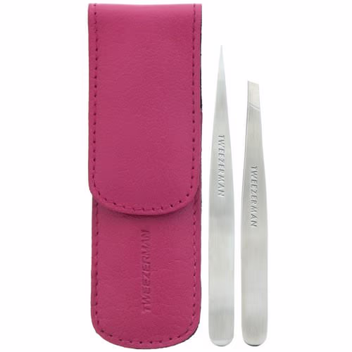 Tweezerman, Petite Tweeze Set with Pink Leather Case, 1 Set Review Tweezerman, Petite Tweeze Set with Pink Leather Case, 1 Set Review