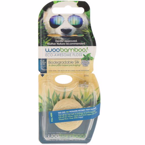 Woobamboo, Eco-Awesome Floss, Biodegradable Silk, Natural Mint, 37 m Review Woobamboo, Eco-Awesome Floss, Biodegradable Silk, Natural Mint, 37 m Review
