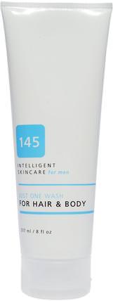 145 Intelligent Skincare for Men, Just One Wash for Hair & Body, 8 fl oz (237 ml) by Earth Science, 地球科學，浴，美容，沐浴露 HK 香港