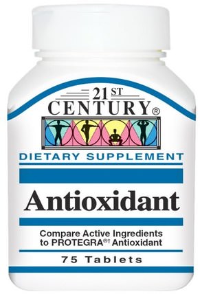 Antioxidant, 75 Tablets by 21st Century, 補充劑，抗氧化劑，抗氧化劑 HK 香港