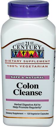 Colon Cleanse, 120 Veggie Caps by 21st Century, 健康，排毒，結腸清洗 HK 香港