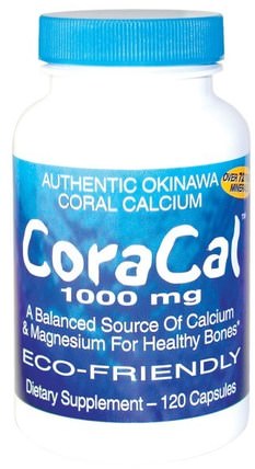 CoraCal, 1000 mg, 120 Capsules by 21st Century, 補品，礦物質，鈣，珊瑚鈣 HK 香港