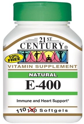 E-400, Natural, 110 Softgels by 21st Century, 維生素，維生素e HK 香港