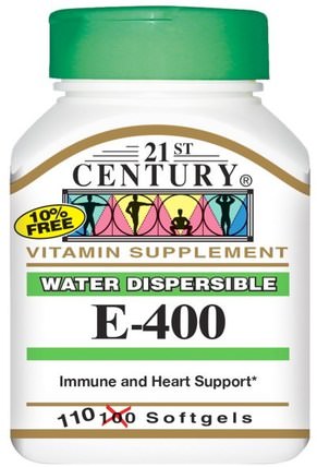 E-400, Water Dispersible, 110 Softgels by 21st Century, 維生素，維生素e HK 香港