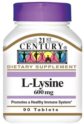 L-Lysine, 600 mg, 90 Tablets by 21st Century, 補充劑，氨基酸，l賴氨酸 HK 香港
