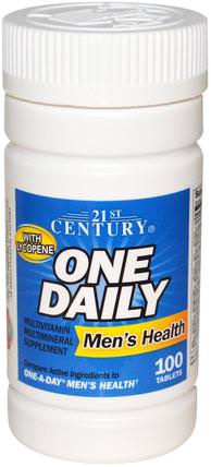 One Daily, Mens Health, 100 Tablets by 21st Century, 維生素，男性多種維生素 HK 香港