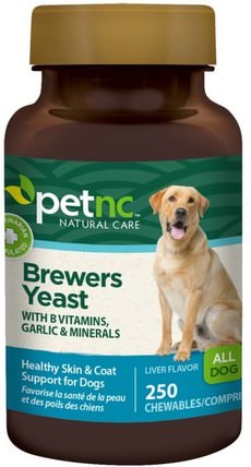 Pet Natural Care, Brewers Yeast, Liver Flavor, 250 Chewables by 21st Century, 寵物護理，寵物狗，petnc HK 香港
