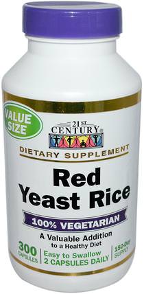 Red Yeast Rice, 300 Capsules by 21st Century, 補品，紅曲米 HK 香港