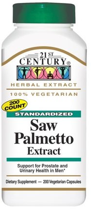 Saw Palmetto Extract, Standardized, 200 Veggie Caps by 21st Century, 健康，男人 HK 香港