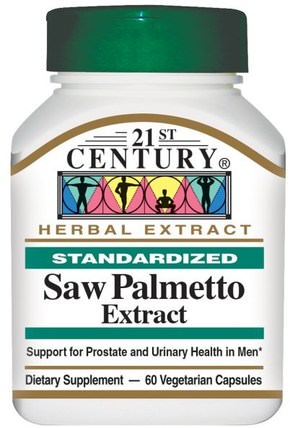 Saw Palmetto Extract, Standardized, 60 Veggie Caps by 21st Century, 健康，男人 HK 香港