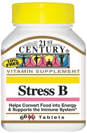 Stress B, 66 Tablets by 21st Century, 維生素，維生素b複合物 HK 香港