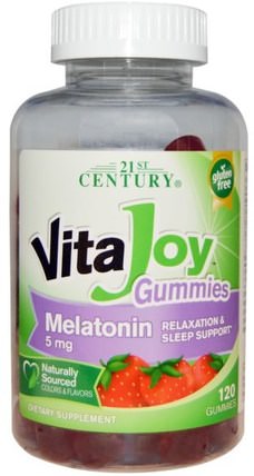VitaJoy Melatonin Gummies, 120 Gummies by 21st Century, 補充劑，褪黑激素，gummies HK 香港