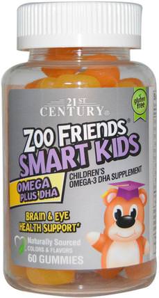 Zoo Friends Smart Kids Omega Plus DHA, 60 Gummies by 21st Century, 補充劑，efa歐米茄3 6 9（epa dha），omega 369 gummies，兒童健康，兒童gummies HK 香港