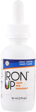 Iron Up, Liquid Iron Supplement, Grape Flavor, 2 fl oz (60 ml) by A.C. Grace Company, 鐵，補品，液體礦物質 HK 香港