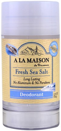 Deodorant, Fresh Sea Salt, 2.4 oz (70 g) by A La Maison de Provence, 洗澡，美容，除臭劑 HK 香港